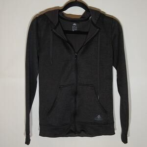 Adidas black hoodie with zipper. Size XS